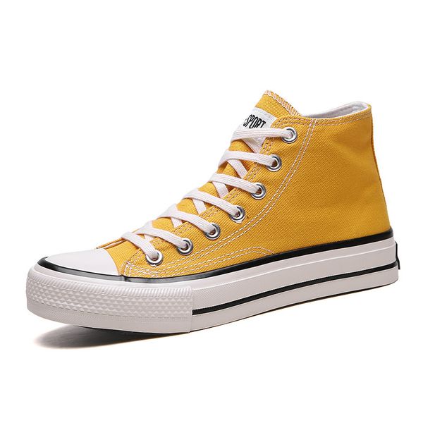

new fashion mens womens casual high-shoes breathable white black beige yellow pink men mens canvas shoes