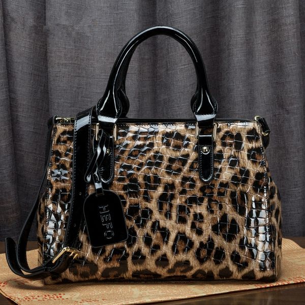

genuine leather leopard women purses and handbags luxury fashion cow leather shoulder messenger bags