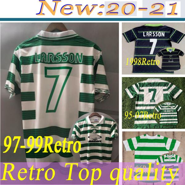 

retro 1997 1999 larsson soccer jerseys home green 97 99 vintage football shirts brattbakk johnson wieghorst burley blinker mcnamara 95 1980, Black;yellow