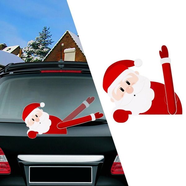 

christmas wall sticker windshield sticker santa claus snowman elk window decals diy car wiper showcase glass decoration