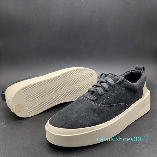 

2019 update fear of god x mens casual shoes the season 5 suede skateboarding shoes italy luxury slip-on fog fashion designer shoes c22, Black
