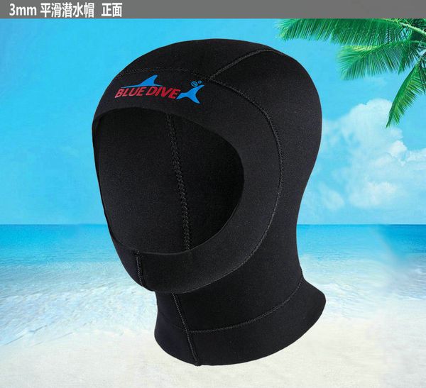 

3mm neoprene scuba diving cap with shoulder snorkeling equipment hat hood neck cover winter swim cap warm wetsuit protect hair
