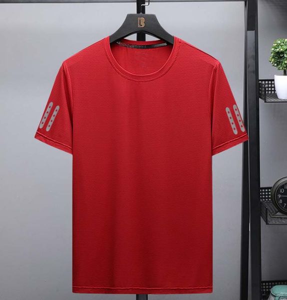 

new man outdoor fashion sports fitness clothes men running casual clothes summer jogging shirt fitness training basketball sportswear, White;red