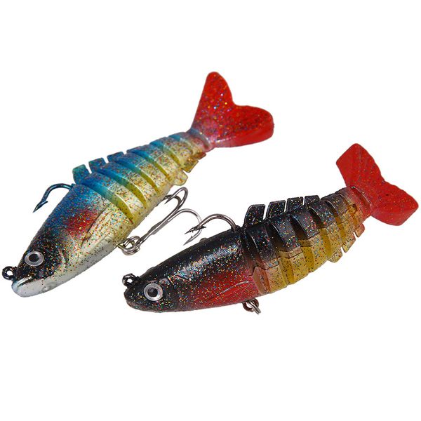 

9cm 17.5g fishing fishing soft lure with hook silicone floating jig lure artificial luminous jointed wobbler perch trout