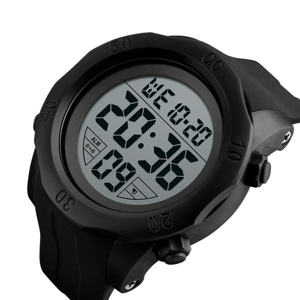 

fashion sport watch men 5bar waterproof watches alarm clock chrono pu strap digital watch relogio masculino 1305, Slivery;brown
