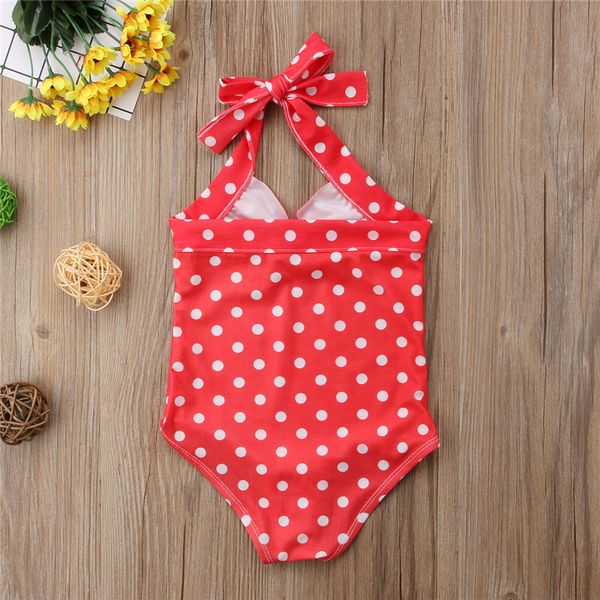 

newborn baby girl halter polka dot one-piece swimsuit summer girls toddler swimwear swimming costume bikini biquini beachwear