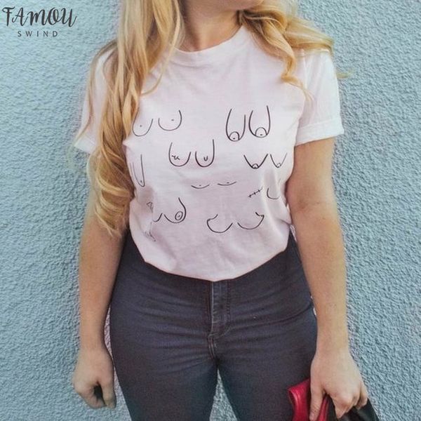 

plus size brilliant breasts feminist t shirt boob positive girl power positivity breastfeeding funny graphic tees grunge tumblr, White