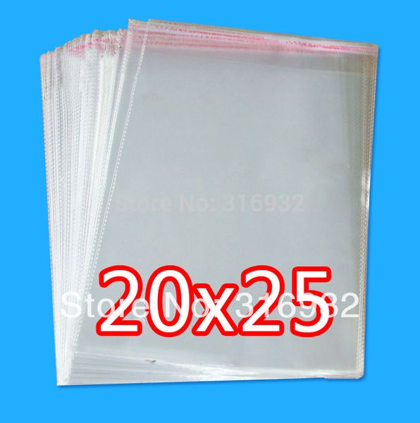 

clear resealable cellophane/bopp/poly bags 20*25cm transparent opp bag packing plastic bags self adhesive seal 20*25 cm