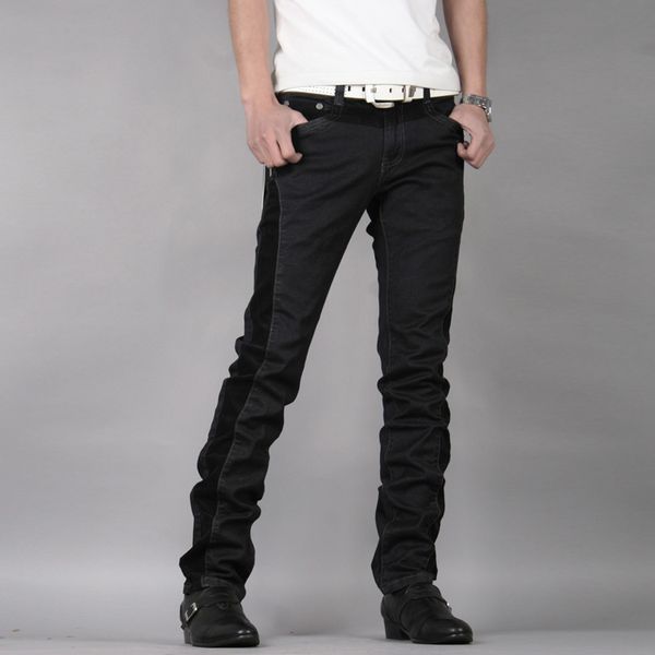 

the winter men's jeans men's casual elastic korean male black pants, Blue