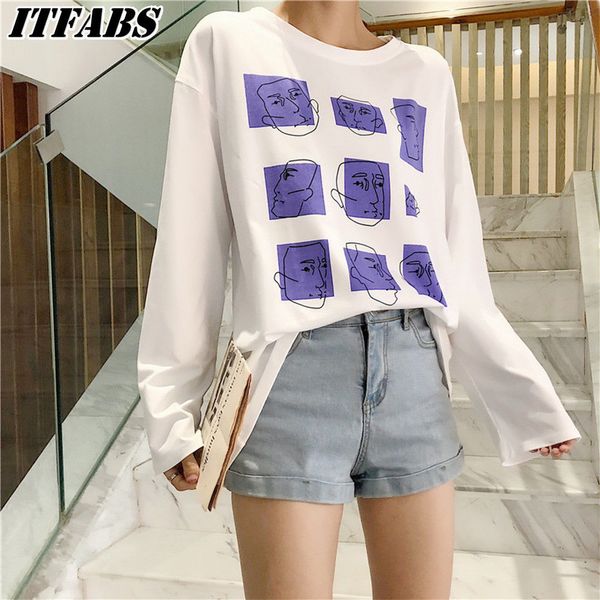

s-xl plain t shirt women cotton elastic basic cute t-shirts female casual long sleeve t-shirt women, White