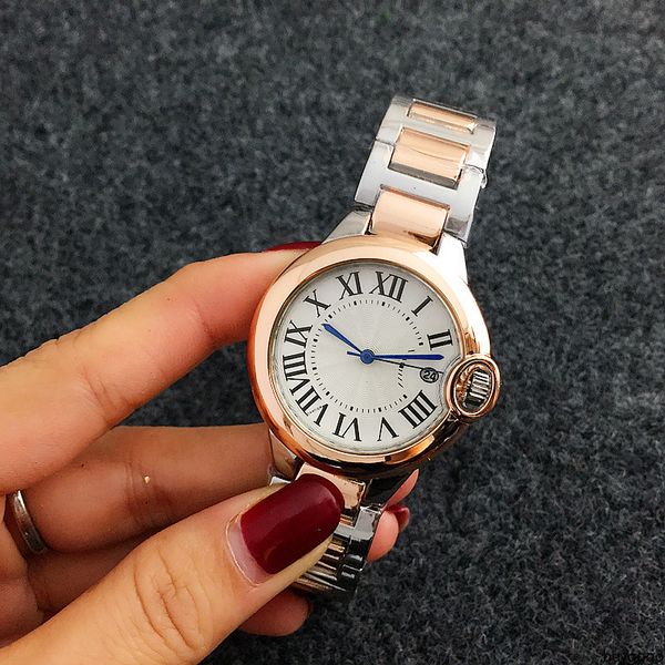 

buygogo fashion woman quartz watch rome word dial style watches luxury dress designer fashion steel strip quartz watches wholesale, Slivery;brown