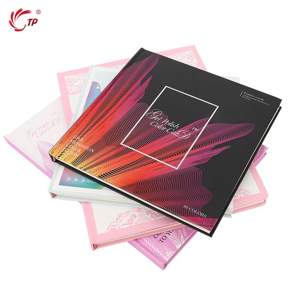 

nail art display color show book chart 120 colors uv gel polish tips display card false nails forms kits salon tools pink
