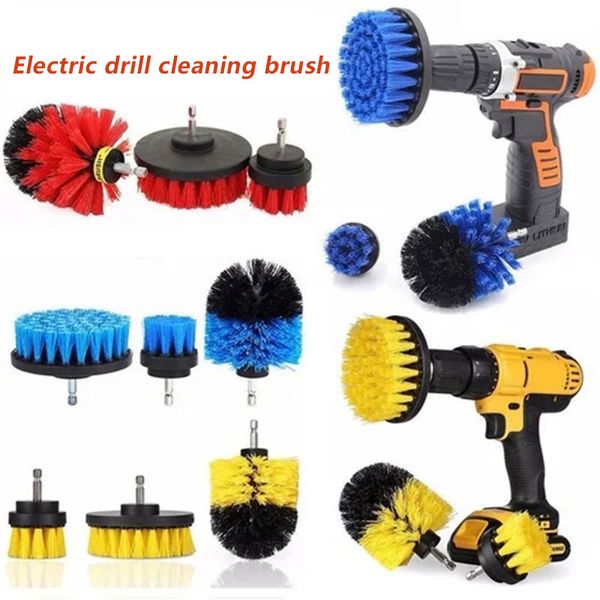 

electric drill brush drill brush kit power scrubber obstinate stain 3pcs/set 3 colors churn drilling cleaning tools