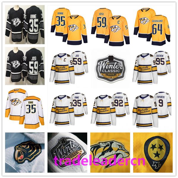 

2020 winter classic nashville predators jersey roman josi pekka rinne ryan johansen matt duchene filip forsberg mikael granlund simmonds, Black;red