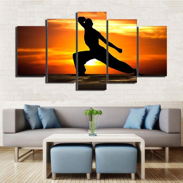 

hd ink painting home decoration oil painting mural-sunset monk