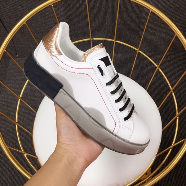 

designer shoes women luxury leather casual shoes portofino love melt sneaker women platform sneaker lace-up low shoes, Black