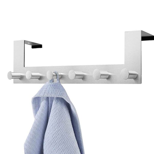 

stainless steel over door hook coat bath towel hanger brushed finish for bedroom mu