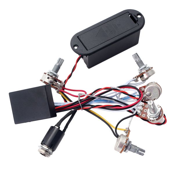 

3 band eq preamp circuit for guitar bass pickup