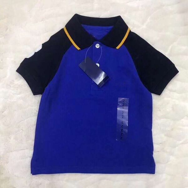 

высокое качество kid's100% хлопок большой короткий рубашка верхняя детская одежда с коротким рукавом рубашки, White;black