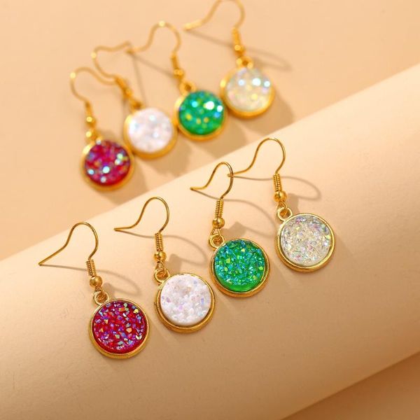 

dangle & chandelier gold titanium druzy handmade jewelry design earring for women, Silver