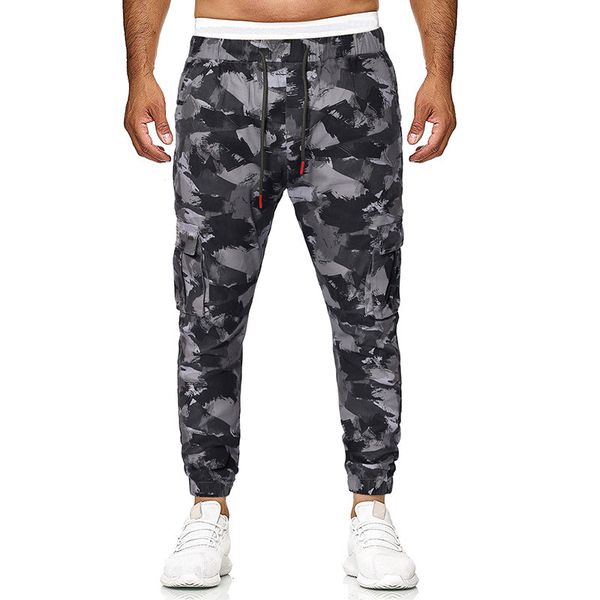 

men's pants mens camouflage position-pants tactical pocket leggings long for man spring autumn casual flexible pant, Black
