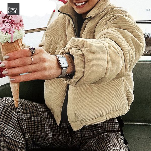 

повседневного вельвет толстой parka шинель зима теплой мода хаки пальто женщина верхняя одежда streetwear пальто куртки женский, Black