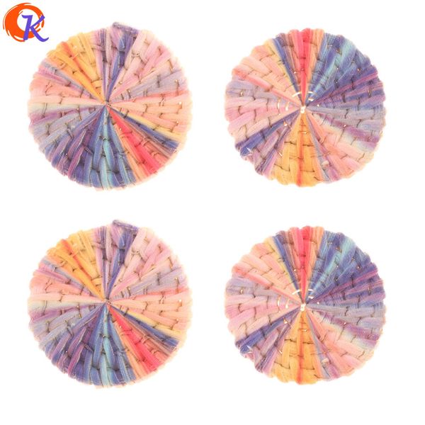 

cordial design 20pcs 35mm jewelry accessories/hand made/round coin shape/diy/rattan/embellishments/jewelry findings components, Blue;slivery