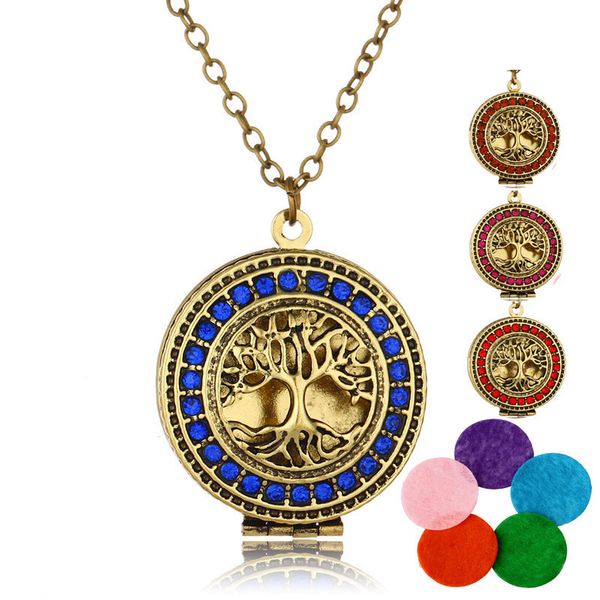 

Popular Life Tree Pendant Aromatherapy Emission Organ Necklace Woman Gift