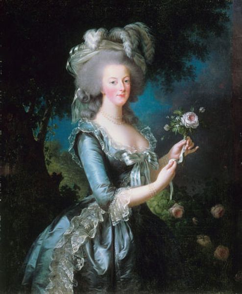 

louise élisabeth vigée le brun marie-antoinette with the rose wall art decor handpainted &hd print on canvas wall art canvas pictures 190901