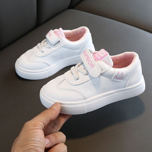 

kids sneakers boys shoes girls trainers children leather shoes pink white school shoes pink casual shoe flexible sole discount, Black