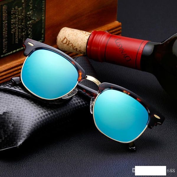 

glass lens brand designer fashion sunglasses for men and women uv400 sport vintage sun glasses with cases and box, White;black