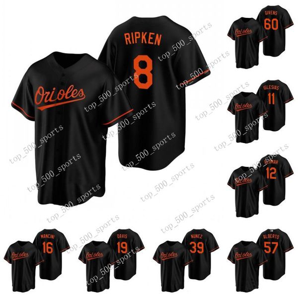 

2020 cal ripken jr. jersey trey mancini chris davis jim palmer anthony santander john means richard bleier hanser alberto mychal givens, Blue;black