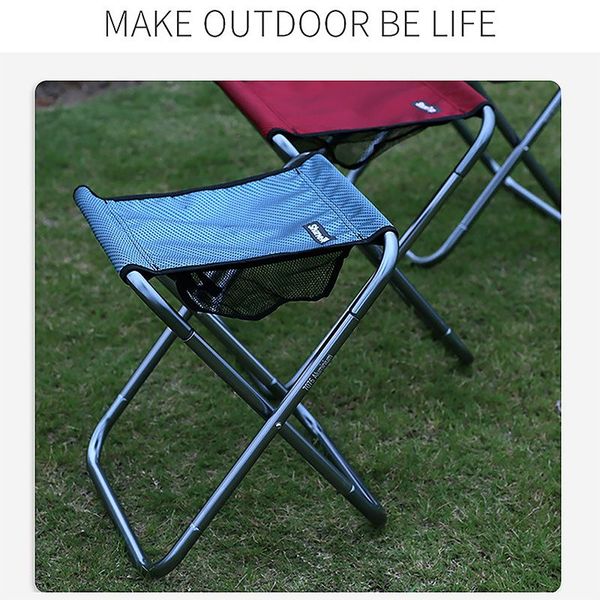 

folding stool thick portable aluminum alloy outdoor furniture accessories with mesh pouch for travel picnic camping fishing