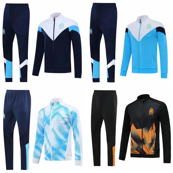 

2019 olympique marseille soccer jacket tracksuit 19 20 marseille chandal 2020 soccer jersey training suits sports wear, Black;yellow