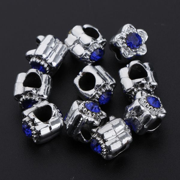 

10x rhinestones flower loose spacer beads charms diy jewelry making