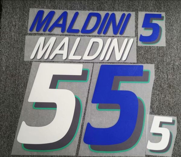 

1994 #5 maldini nameset home away printing name number iron on heat transfer patches