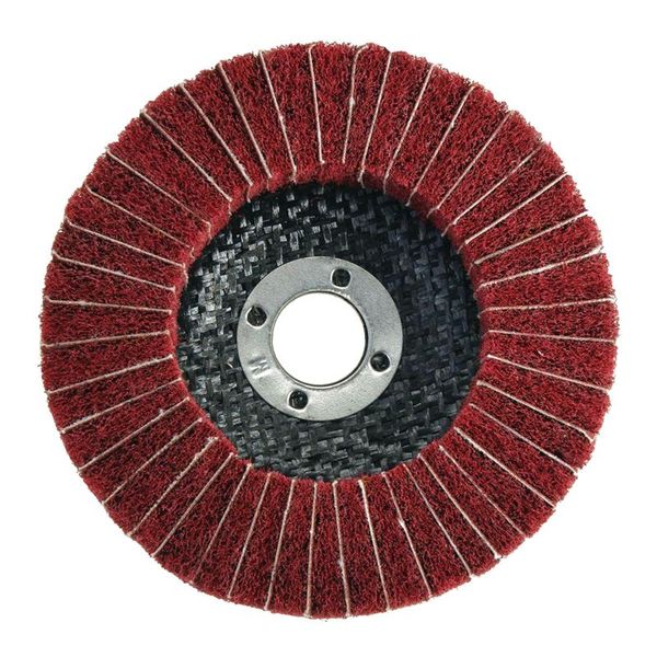 

promotion 4inch 100mm diameter grit nylon fiber flap polishing grind wheel disc red
