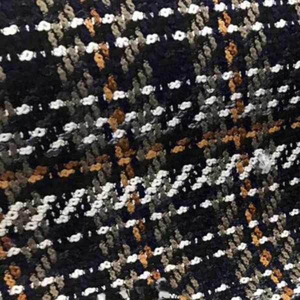 

145cm colour plaid woollen woven coat textiles polyester wool fabric nappe rideau tissu patchwork fabric c815, Black;white