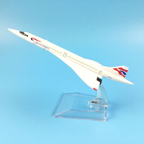 

aircraft model diecast metal plane airplanes 16cm airplane model 1:400 british airways concord plane toy gift y200428