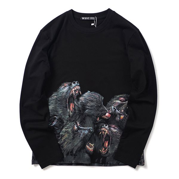 

2019 laxury hoodie autumn fashion clothing mens sweaters monkey jumper baboon printed men sport designer hoodies men, Black
