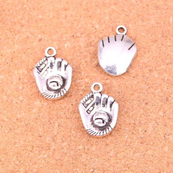 61pcs Charms Luva de beisebol Antigo pingentes de prata, fazendo jóias de prata tibetanas de bricolage DIY 20*14mm