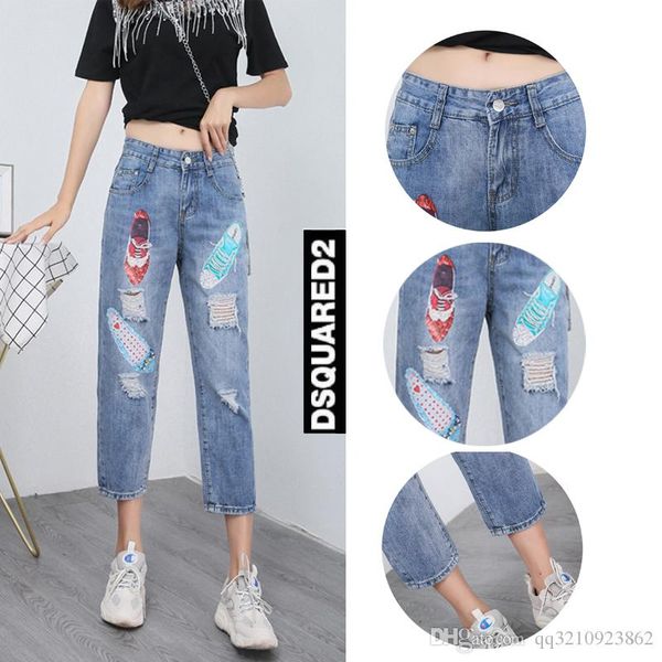 

wholesale- ladies jeans lace push up cool women hole pencil pants jeans full leng high waistline style skinny casual jeans, Blue
