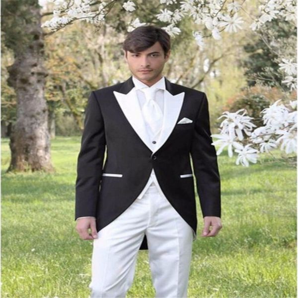 

new arrivalcustomize made mens suits groomsmen shawl lapel groom tuxedos black wedding man suit(jacket+pants+vest+tie, White;black