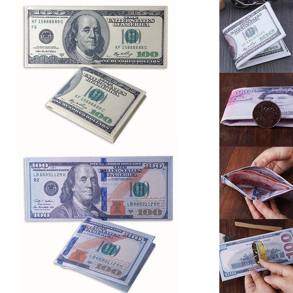 

Новый Холст Кредитная Карта Билл Держатель Печатных Доллар США Евро Двойной Коше