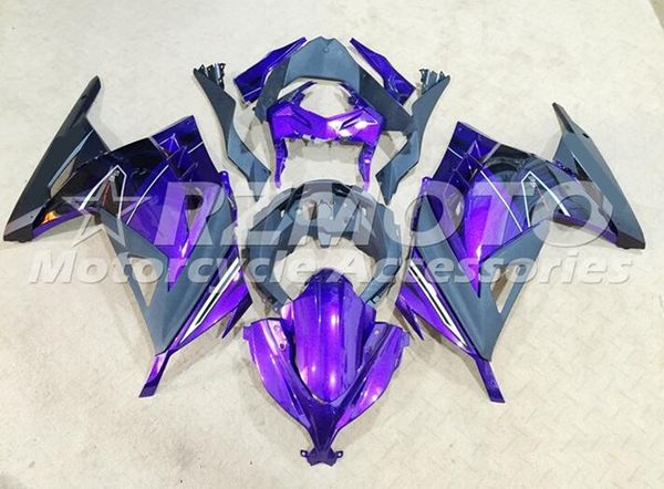 

4gifts injection mold new abs motorcycle full fairings kifs fit for kawasaki ninja 300 ex300 300r 2013 2014 2015 2016 2017 set purple