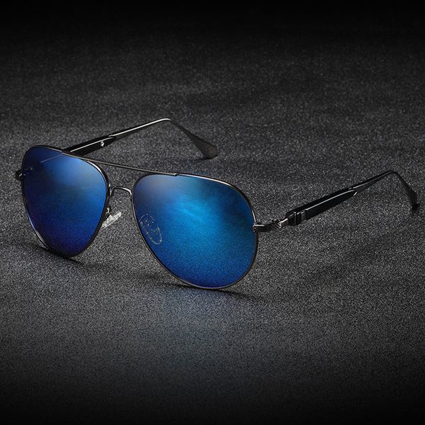 

new fashion sunglasses fishing driving sunglasses brand men uv400 polarized square metal frame male sun glasses, White;black