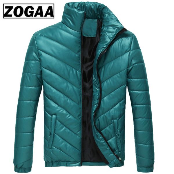 

youth men's cotton clothing autumn winter worm plus size twill male jacket stand collar cotton coat zogaa, Tan;black