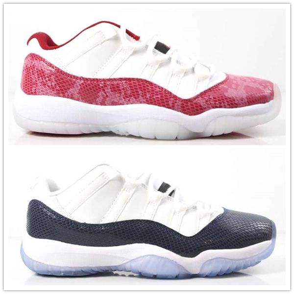 

new 2019 low 11 pink snakeskin basketball shoes men women xi 11s navy blue snakeskin sports s