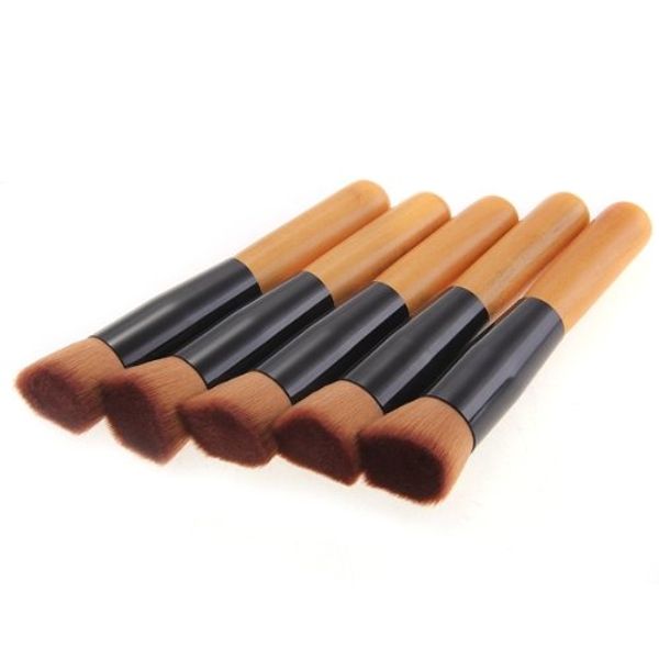 

5 pcs flat brush buffer foundation powder cosmetic salon makeup basic nylon