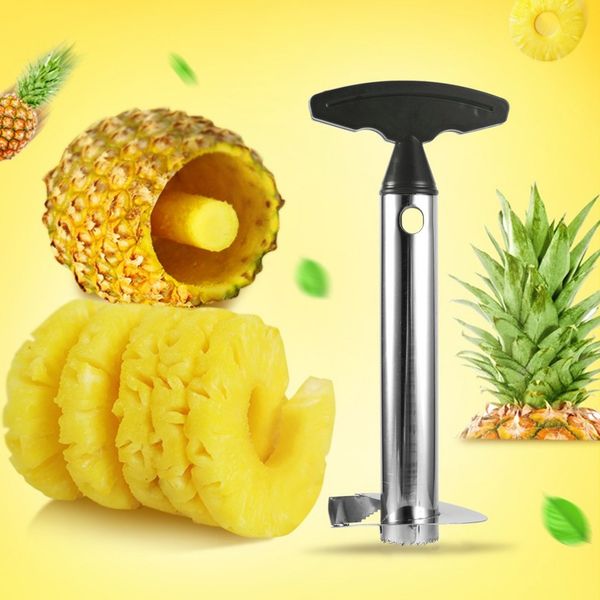 

stainless steel pineapple peeler cutter slicer corer peel core tools fruit vegetable knife remover blades gadget kitchen tools